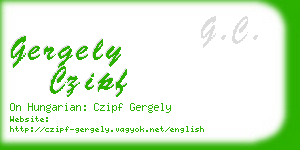 gergely czipf business card